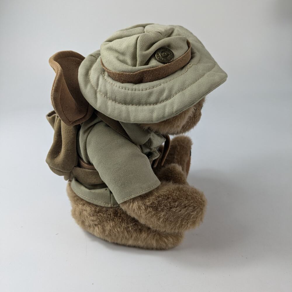 Jungle Joe Talking Brown Teddy Bear Plush Vintage Safari Friends 8" 1998 Hat - Picture 4 of 16